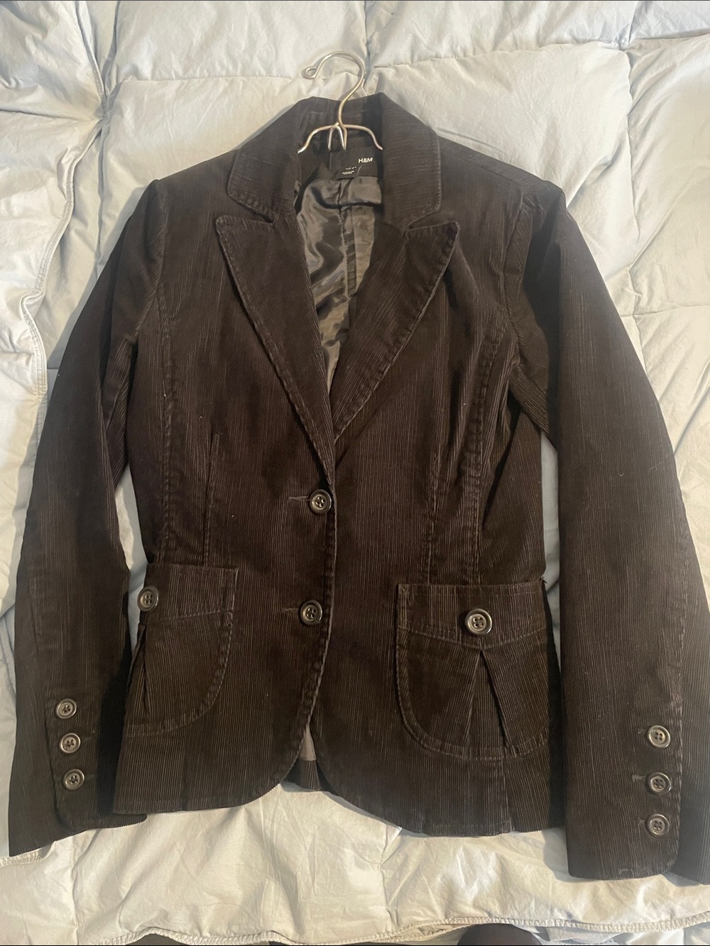 Women’s Dark Brown Corduroy Blazer